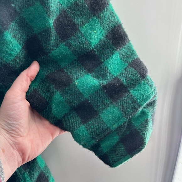 Vintage Northern Summit Plaid Flannel Sherpa Lined Full Zip Wool Work Jacket - Picture 7 of 7